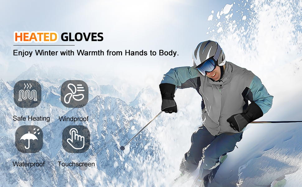 winter waterproof ski snow warm gloves for women men with touchscreen fingers for hiking biking outdoor sports