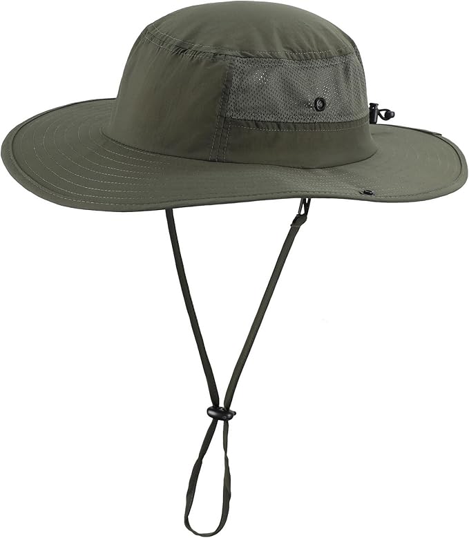 upf50+ mens sun hat wide brim womens uv protection beach bucket hat for fishing hiking snap up