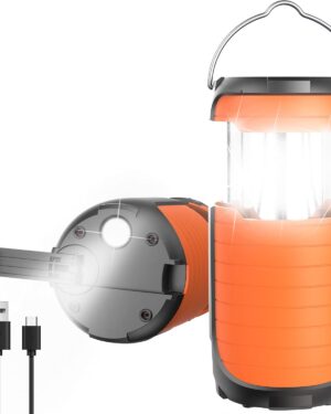 rechargeable battery powered camping lantern, usb charging port, waterproof camping lamp for emergency/ hiking/ fishing