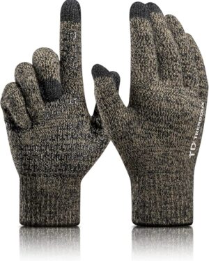 winter gloves for men women, cold weather warm touchscreen glove unisex
