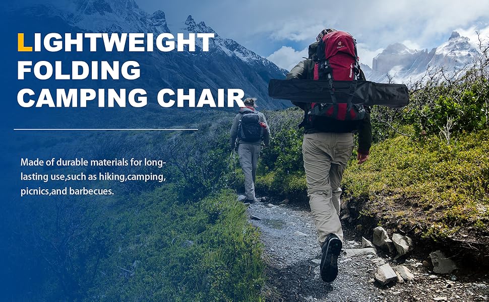 2 pack lightweight camping chairs for adults & teens