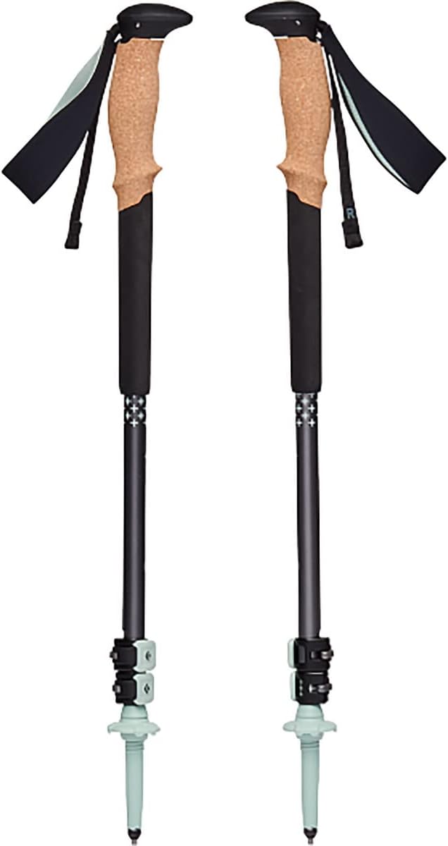 trekking poles (pair) | adjustable z pole design | natural cork grips