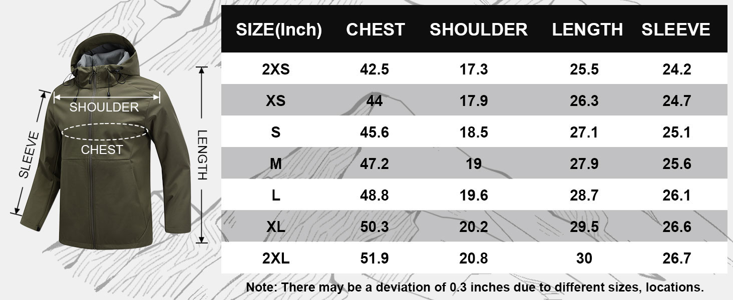 men's softshell jacket hooded fleece lined lightweight warm water resistant shell jacket
