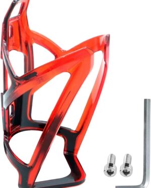 universal water bottle cage holder lightweight with screw wrench for road mountain bike(black red)
