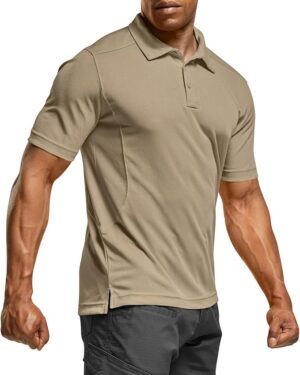 men's polo shirts, tactical short sleeve golf performance shirts（size l）