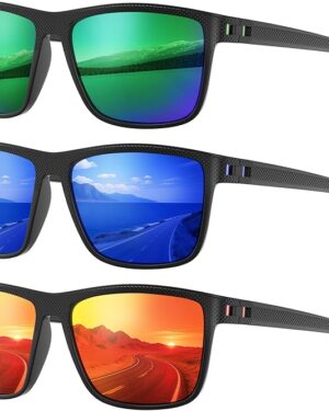sunglasses for men, uv protection lightweight sun glasses for driving fishing golf cycling