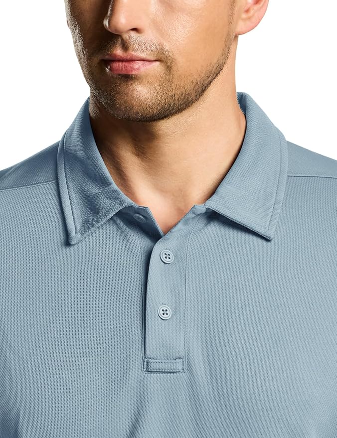 men's polo shirt, long sleeve tactical shirts, outdoor upf 50+ pique shirt(large tall)